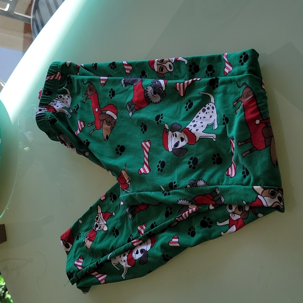 Christmas puppy leggings. Small